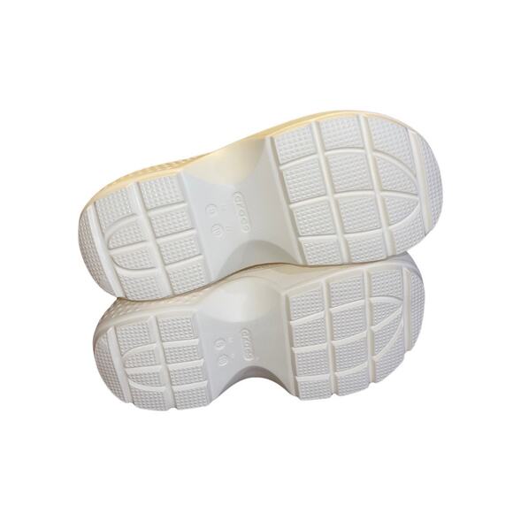 Crocs Stomp Slip on Clogs Chalk White Platform Size 10 Chunky Sole Comfort NWT - Picture 4 of 6